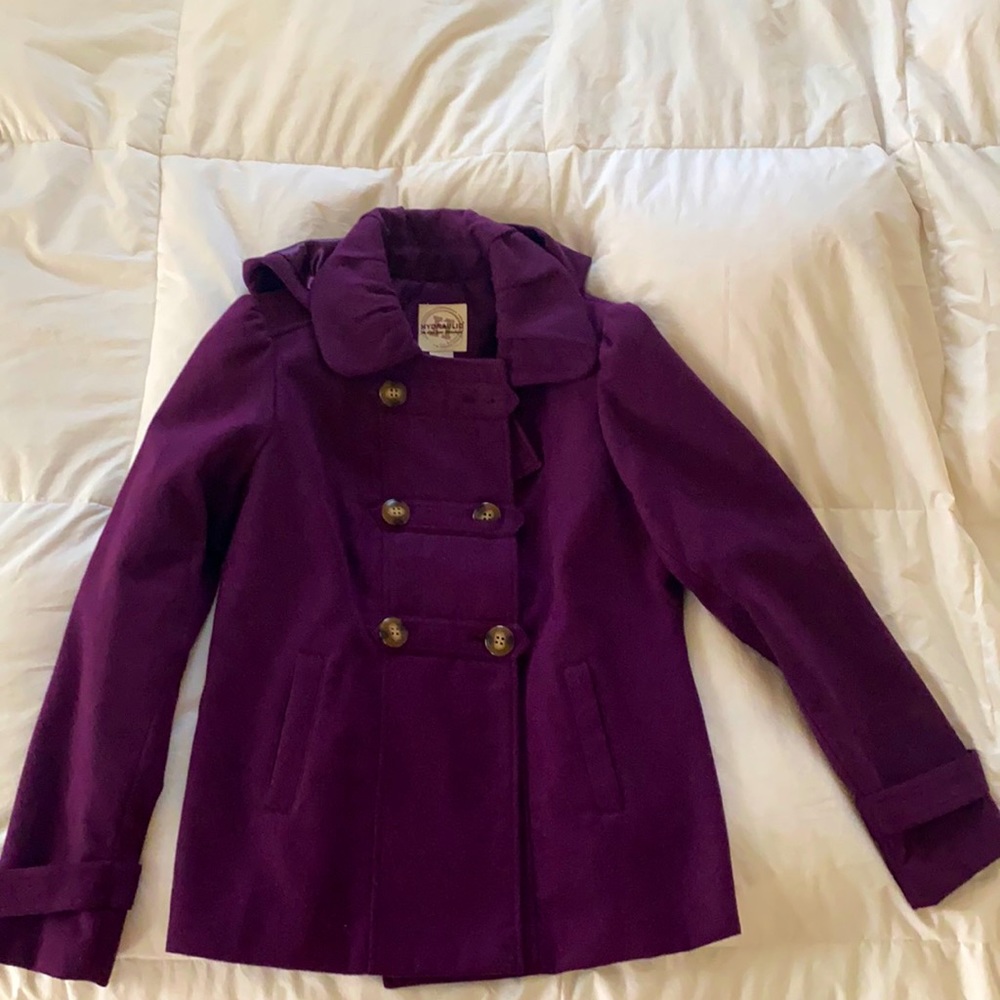 Macy’s hydraulic Purple pea coat 🧥